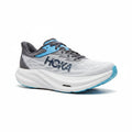 HOKA Clifton 9 – White/Teal Running Shoe